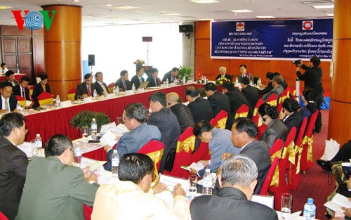 Học viện Chính trị quốc gia hai nước Việt Nam - Lào trao đổi kinh nghiệm - ảnh 1